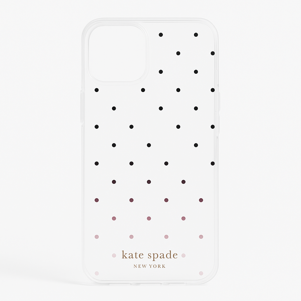 Kate Spade Iphone 13 Pro Ombré In Dot Pink/Clear