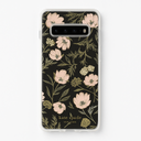 Kate Spade New York Phone Case | For Samsung Galaxy S10 Plus | Protective Clear Crystal Hardshell Phone Cases With Slim Floral Design And Drop Protection - Blossom Pink/Gold With Gems
