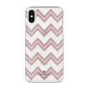 Kate Spade New York Protective Hardshell Case For Iphone X - Chevron Rose Gold Glitter/Clear