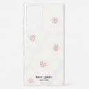 Kate Spade New York Protective Hardshell Case For Samsung Galaxy S22 Ultra - Hollyhock Floral Clear/Cream With Stones
