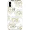Kate Spade New York Protective Hardshell Case For Iphone Xs & Iphone X - Hollyhock Floral Clear/Cream With Stones