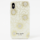 Kate Spade New York Protective Hardshell Case For Iphone Xs & Iphone X - Hollyhock Floral Clear/Cream With Stones