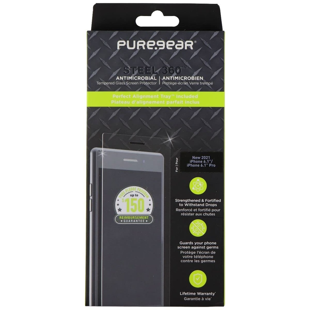 PUREGEAR STEEL 360 TEMPERED GLASS FOR APPLE IPHONE 14 PRO (ONLY) CLEAR