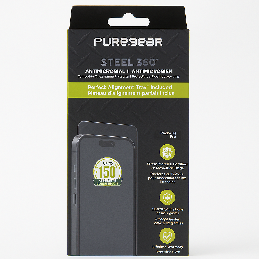 Puregear Steel 360 Tempered Glass For Apple Iphone 14 Pro (Only) Clear