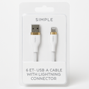 Simple 6 Ft - Usb-A Cable With Lightning Connector