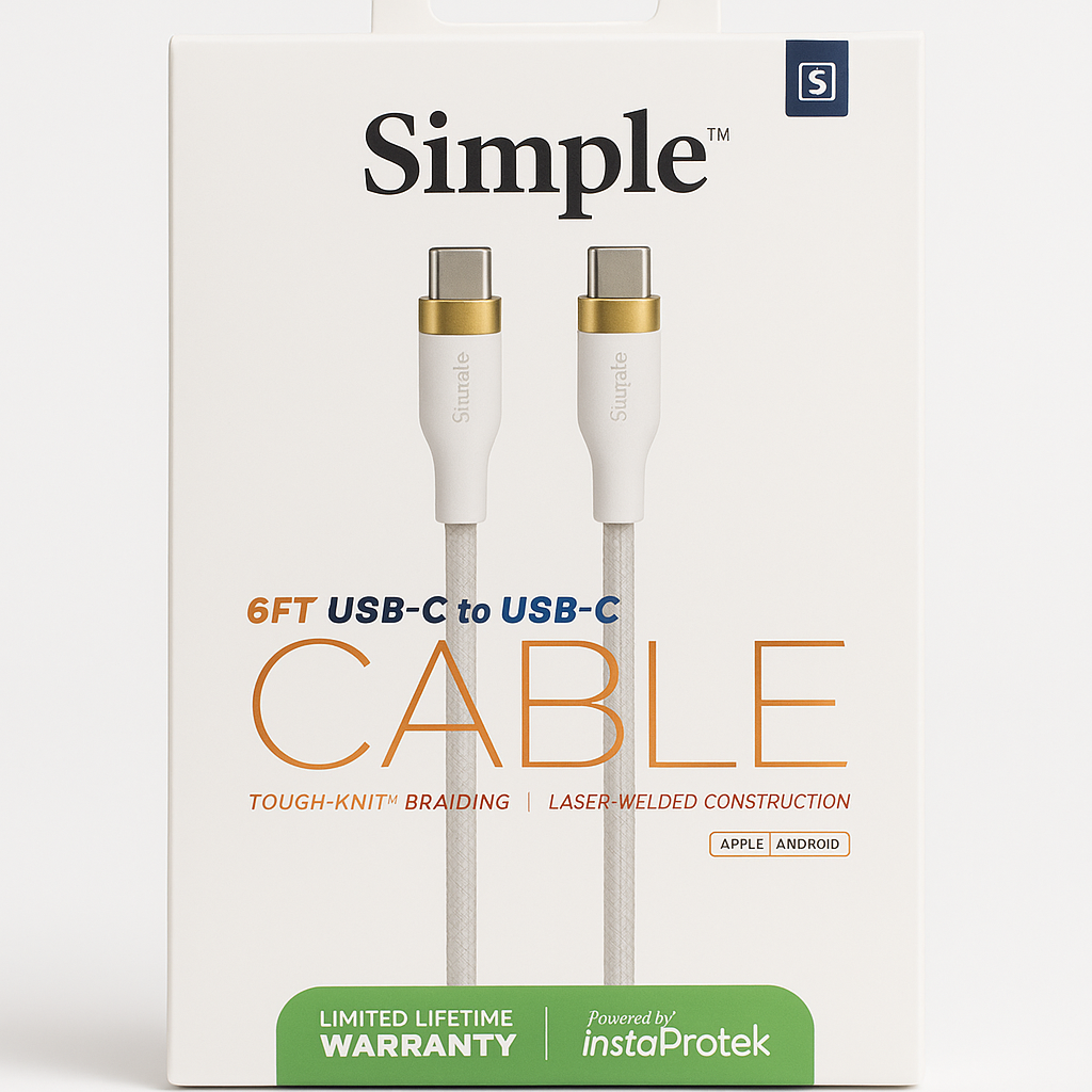 Simple 6 Ft - Usb-C Cable With Usb-C Connector
