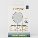 Simple 15w Usb-C Magnetic Magsafe Puck Charger 4 Ft