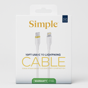 Simple 10 Ft - Usb-C Cable With Lightning Connector