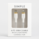 Simple 6 Ft - Usb-C Cable With Lightning Connector
