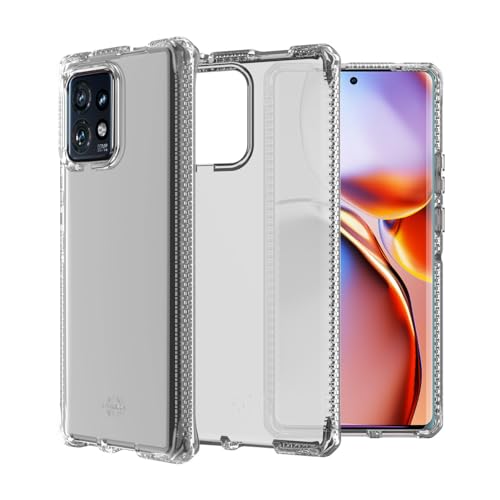 Itskins Spectrum R // Clear Compatible With Motorola Edge+ (2023), Protective Phone Case, Slim Hybrid Case, Anti-Yellowing, And Heavy Duty Shockproof Cover, Military Phone Case - Transparent
