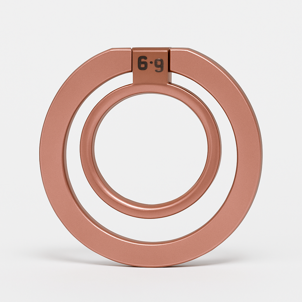 Puregear Magnetic Phone Grip, Magnetic Phone Ring Stand, Phone Ring Holder For Magsafe Iphone 16, 16 Pro, 15, 15 Plus, 14, 14 Plus, 14 Pro, 14promax, 13, 12, Adjustable Kickstand(Rose Gold)