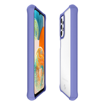 ITSKINS HYBRID R//SOLID﻿ FOR GALAXY A23 5G PURPLE AND TRANSPARENT