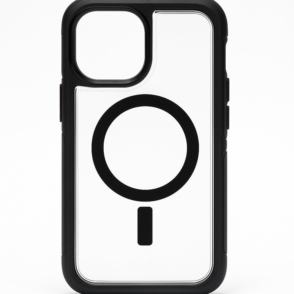 Otterbox Iphone 16e, 15, 14, & 13 Defender Series Xt Clear Case - Dark Side (Black/Clear), Screenless, Rugged , Snaps To Magsafe, Lanyard Attachment (Ships In Polybag)