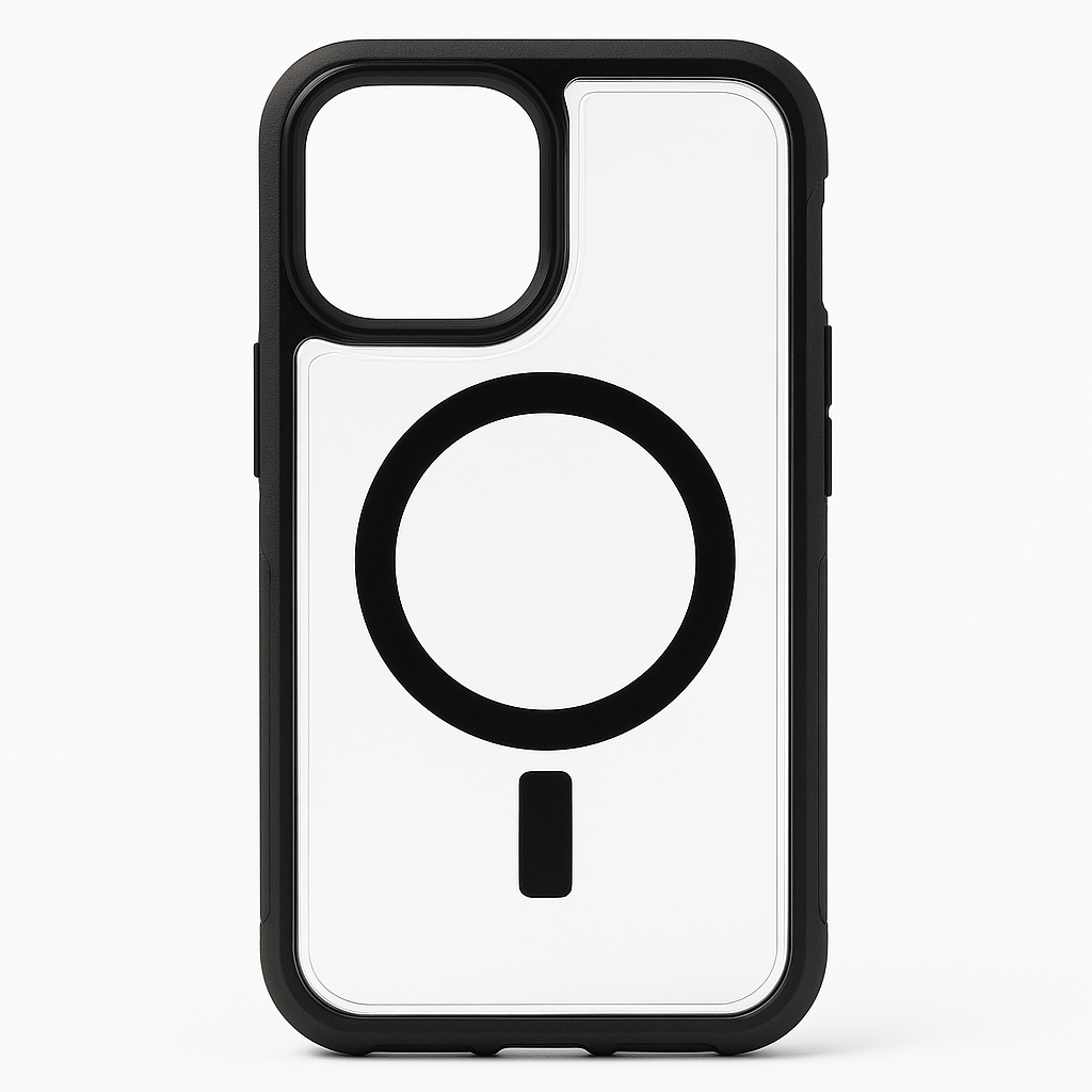 Otterbox Iphone 16e, 15, 14, & 13 Defender Series Xt Clear Case - Dark Side (Black/Clear), Screenless, Rugged , Snaps To Magsafe, Lanyard Attachment (Ships In Polybag)