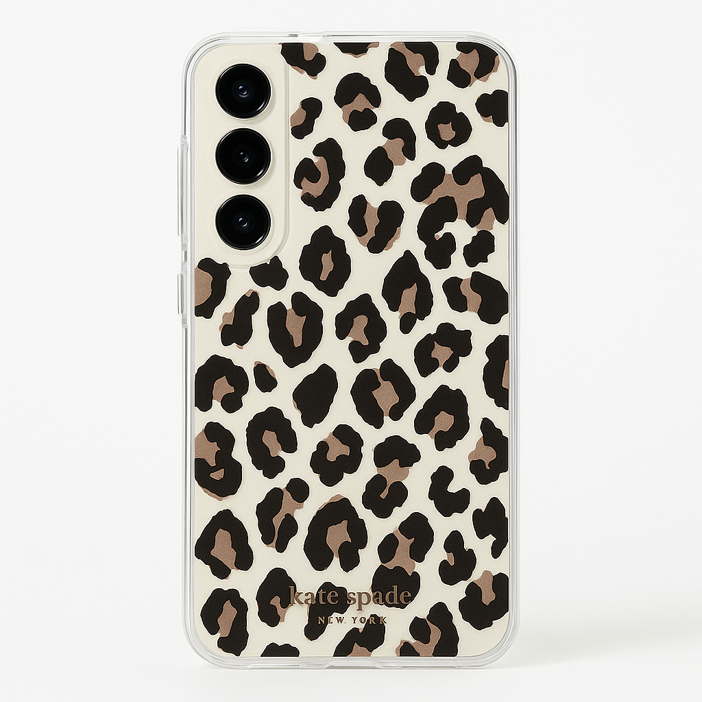 Kate Spade - New York Defensive Hardshell Case For Samsung Galaxy S23 Plus - City Leopard Black