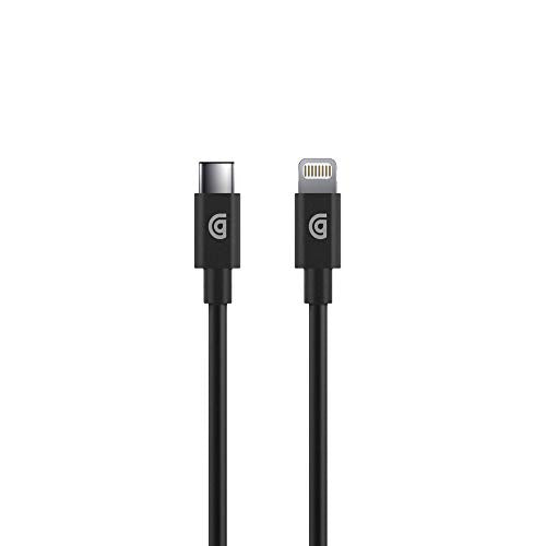 Griffin Mfi Charge/Sync Cable Apple Lightning To Usb-C Compatible With E.G. Iphone 11/11 Pro/Se (2020) / 12 Mini / 12/12 Pro / 12 Pro Max [1.2 M Long I Fast Charging I Charging & Syncing], Black