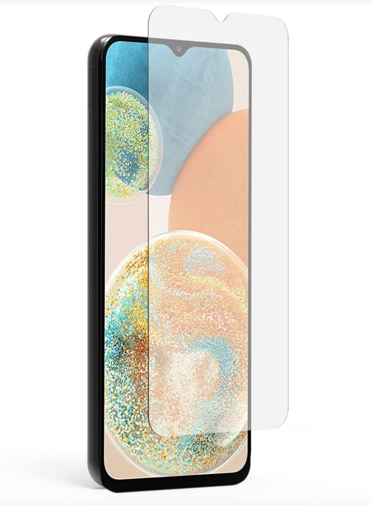 Pure Gear Samsung A23 5g Steel 360 Antimicrobial Tempered Glass Screen Protector With Perfect Alignment Tray