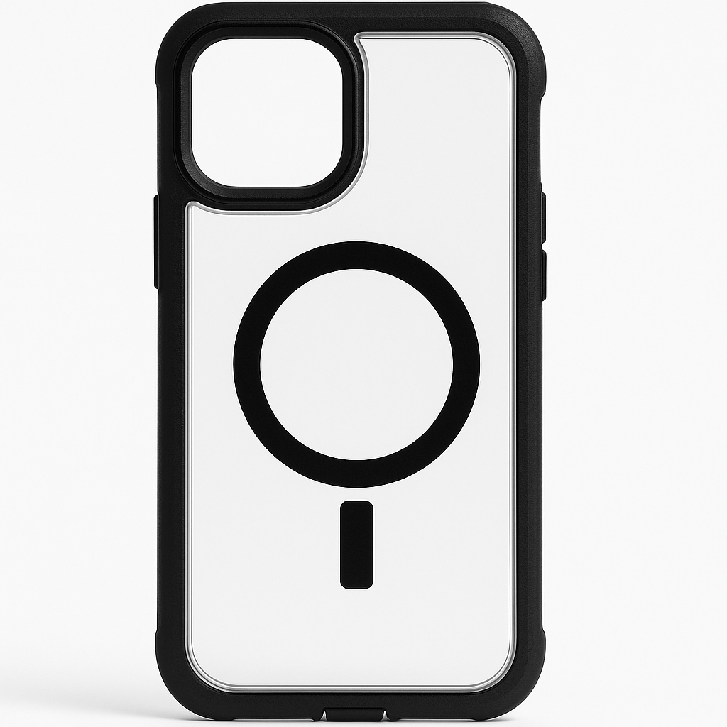 Otterbox Iphone 15 Plus And Iphone 14 Plus Defender Series Xt Clear Case - Dark Side (Black/Clear), Screenless, Rugged , Snaps To Magsafe, Lanyard Attachment (Ships In Polybag)