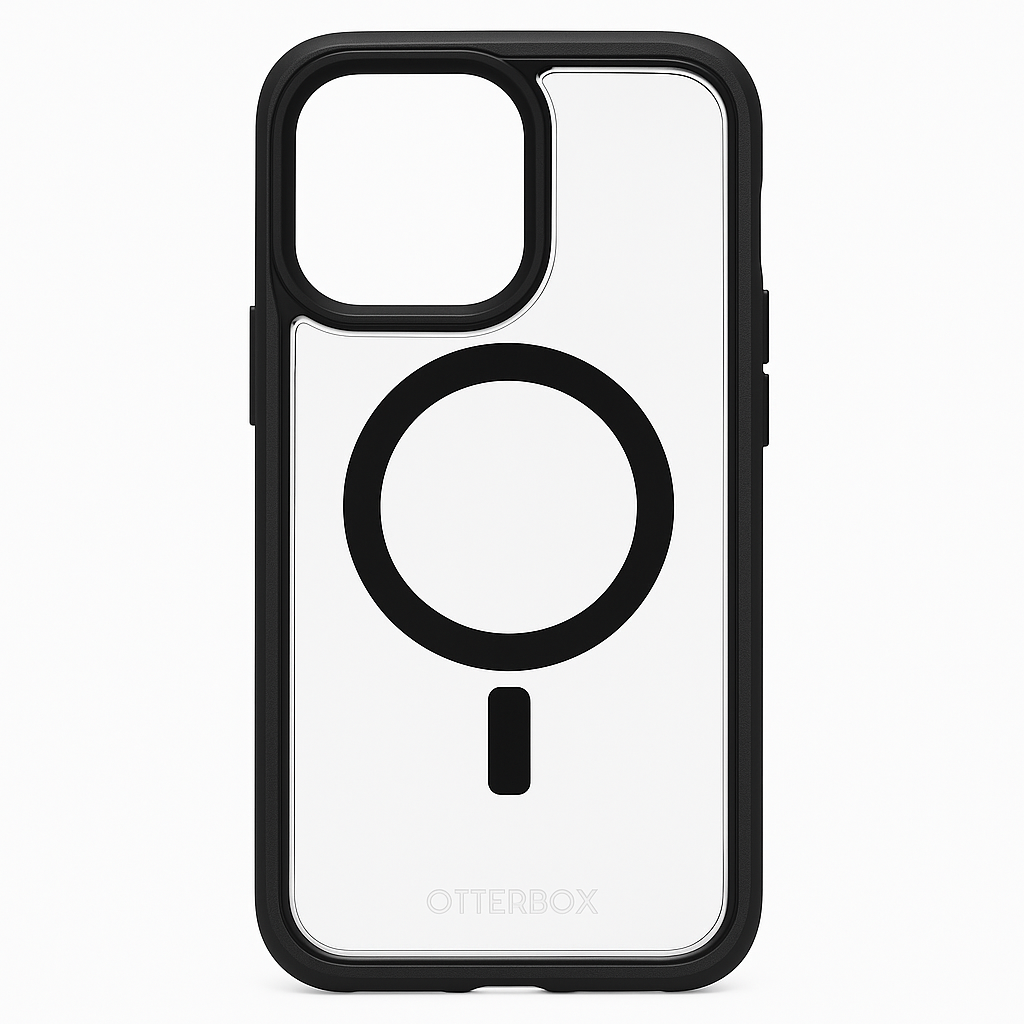 Otterbox Iphone 15 Pro Max (Only) Defender Series Xt Clear Case - Dark Side (Black/Clear), Screenless, Rugged, Snaps To Magsafe, Lanyard Attachment