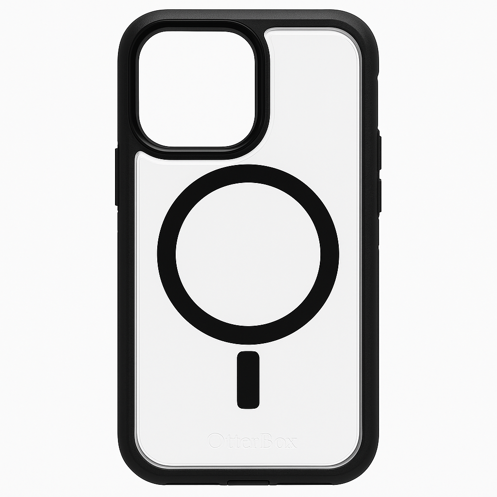 Otterbox Iphone 15 Pro Max (Only) Defender Series Xt Clear Case - Dark Side (Black/Clear), Screenless, Rugged, Snaps To Magsafe, Lanyard Attachment