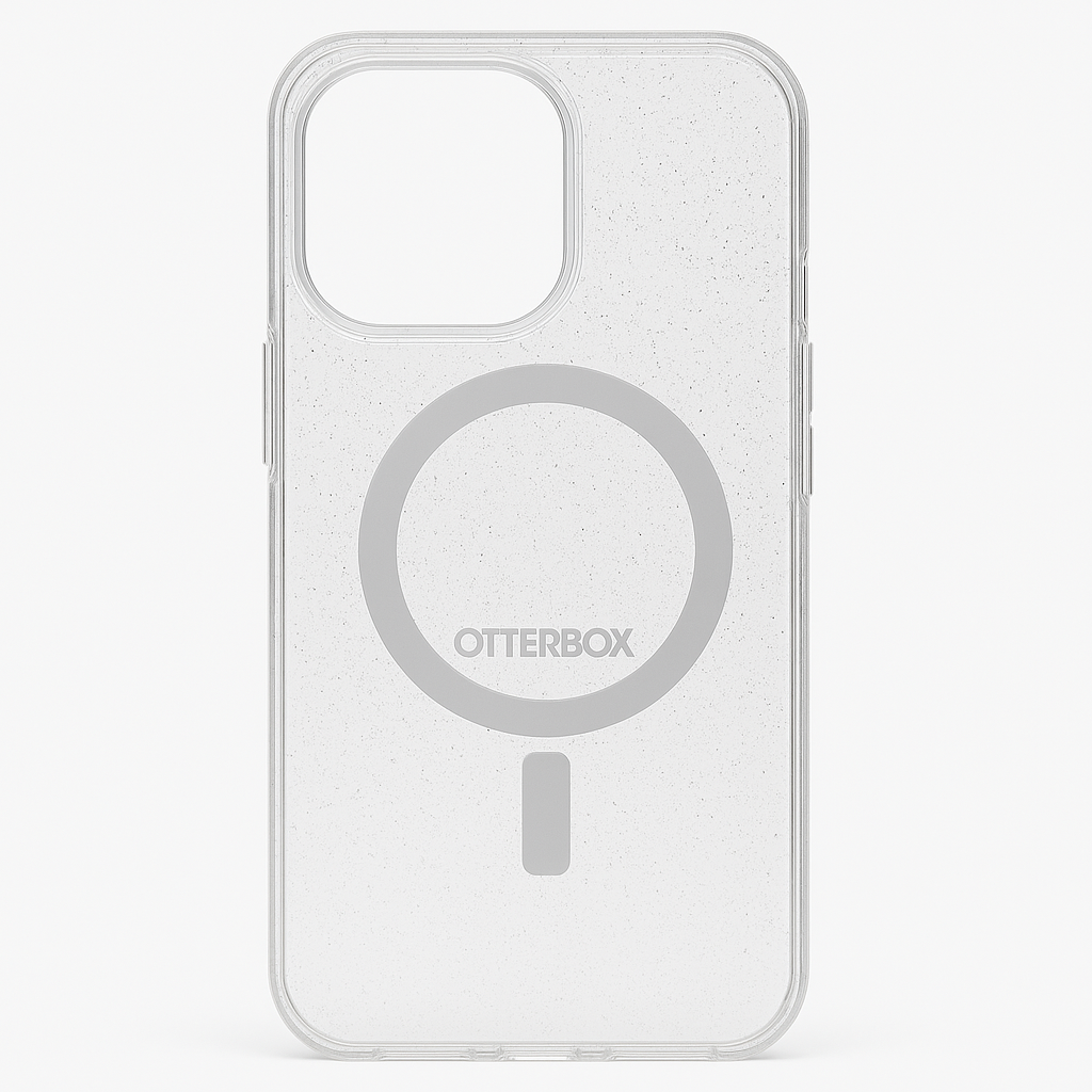 Otterbox Iphone 15 Pro Max Symmetry Series Clear Case - Stardust (Clear/Silver), Snaps To Magsafe, Ultra-Sleek, Raised Edges Protect Camera & Screen, Ultra-Thin, Sleek Iphone Case