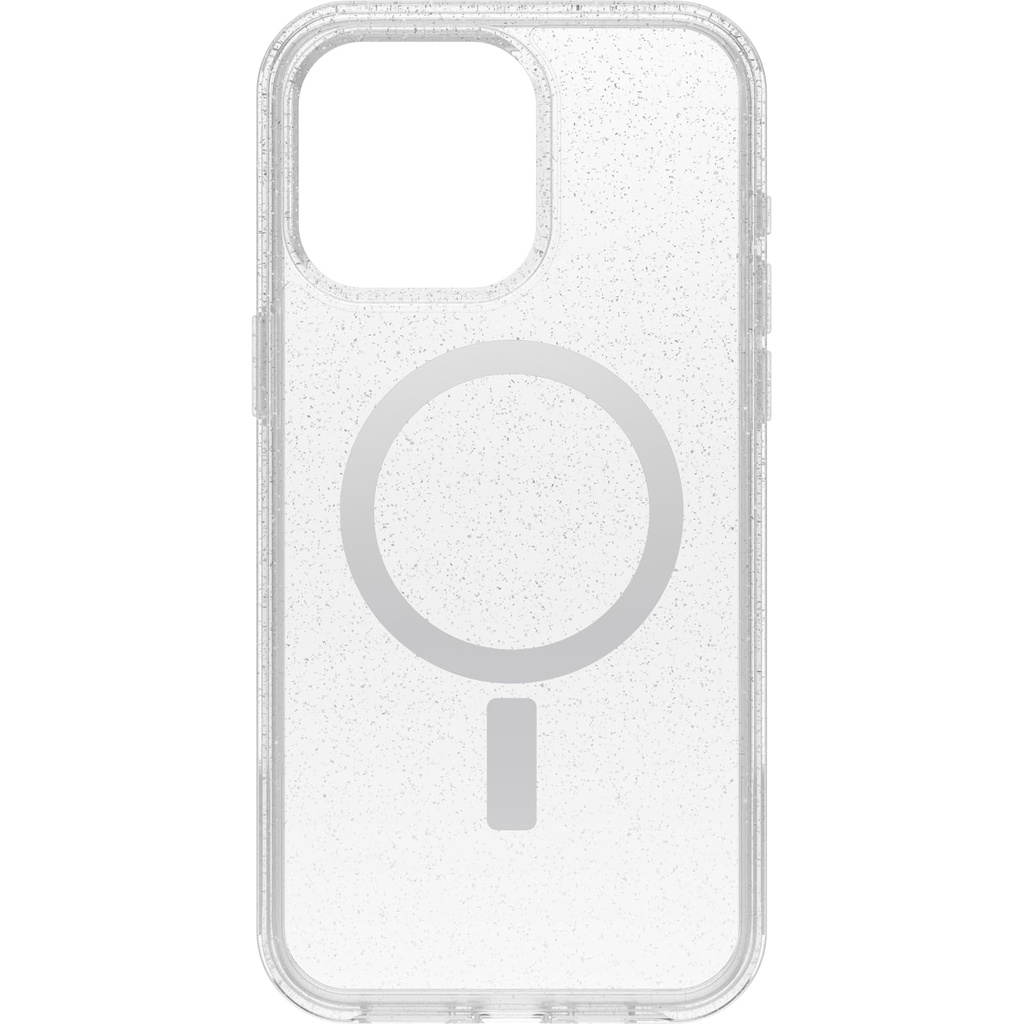 Otterbox Iphone 15 Pro Max Symmetry Series Clear Case - Stardust (Clear/Silver), Snaps To Magsafe, Ultra-Sleek, Raised Edges Protect Camera & Screen, Ultra-Thin, Sleek Iphone Case