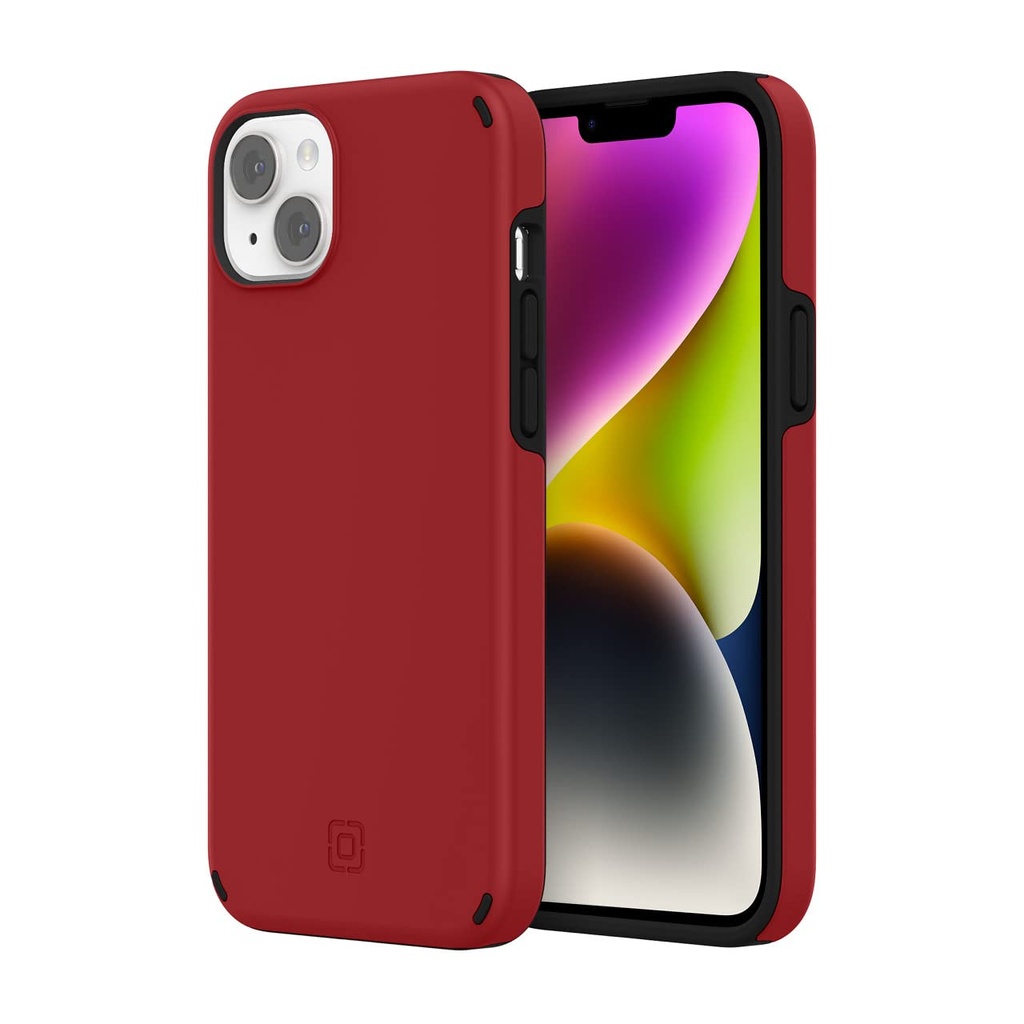 Incipio Duo Case For Iphone 14 Plus (6.7") – Wireless Charging Compatible, Slim Dual-Layer Protective Case With 12ft Drop Protection, Shock-Absorbing, Scratch-Resistant Cover - Red