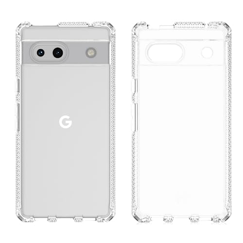 Itskins Spectrum R // Clear Compatible With Google Pixel 7a, Protective Phone Case, Anti-Yellowing, Shockproof Cover, And Military Grade Phone Case - Transparent