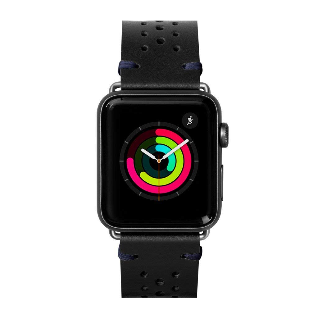 Heritage Watch Strap For Apple Watch Series 1/2/3/4 (38mm / 40mm • Jet Black)