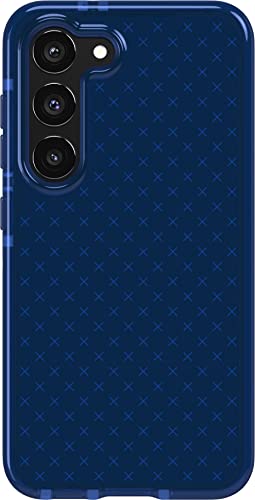 Tech21 Evo Check For Samsung Galaxy S23 - Midnight Blue 16ft Drop Protecion Shockproof Shock-Resistant And Scratch-Resistant Phone Case