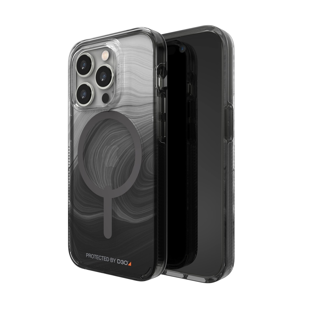 GEAR4 ZAGG MILAN SNAP CASE APPLE IPHONE 14 PRO, D30 DROP PROTECTION UP TO (13FT│4M), WIRELESS CHARGING COMPATIBLE, REINFORCED TOP, BOTTOM & EDGES - BLACK