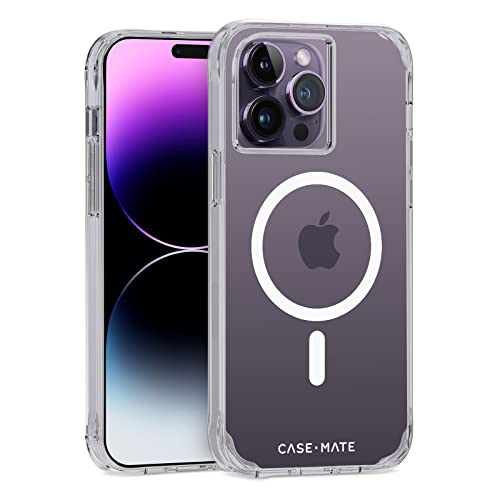 Case-Mate – Tough Series – Protective Case Cover For Iphone 14 Pro With Anti-Scratch Coating, 10ft Drop Protection, Compatible With Magsafe – Tough Clear