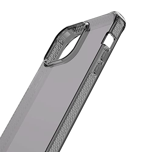 Itskins Spectrum R // Clear Protective Phone Case Compatible With Iphone 14 Pro, Slim Hybrid Case, Anti-Yellowing, And Heavy Duty Shockproof Cover, Military Phone Case - Smoke