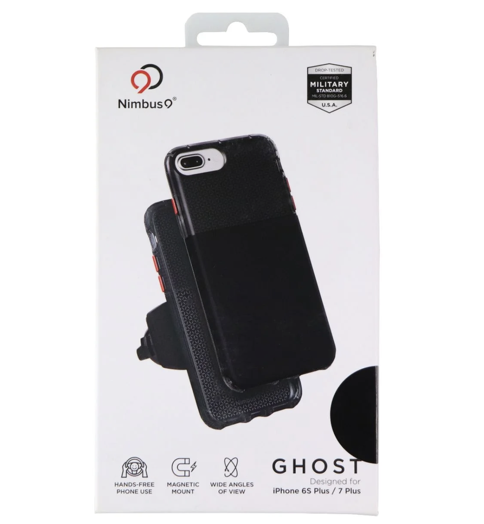 NIMBUS9 GHOST CASE AND MOUNT FOR APPLE IPHONE 8 PLUS / IPHONE 7 PLUS - BLACK