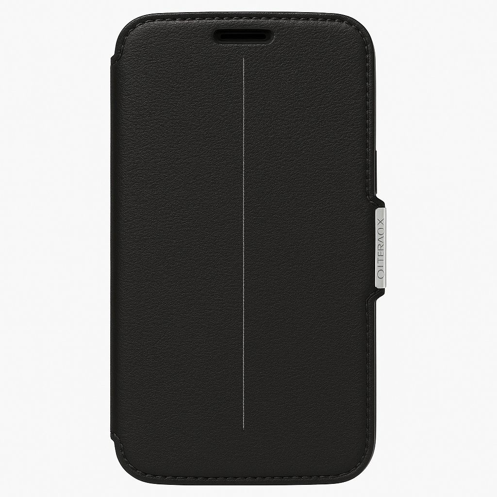 Otterbox Strada Series Leather Wallet Case For Samsung Galaxy S7 - Retail Packaging - Phantom (Black/Black Leather)