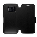 Otterbox Strada Series Leather Wallet Case For Samsung Galaxy S7 - Retail Packaging - Phantom (Black/Black Leather)