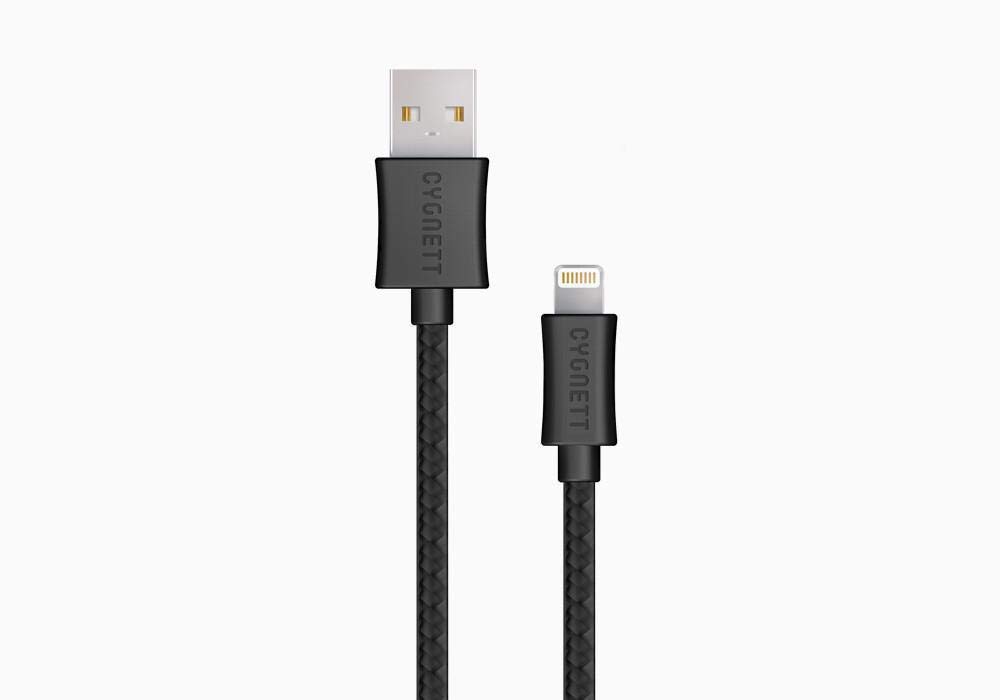 Cygnett Source Lightning To Usb-A Cable Fast Charge And Data Sync 1m 1 Metre Apple - Braided Black