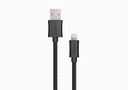 Cygnett Source Lightning To Usb-A Cable Fast Charge And Data Sync 1m 1 Metre Apple - Braided Black