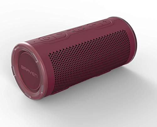 Braven 604202613 Brv-360 - Waterproof Portable Speaker - Bluetooth Wireless Technology - 360 Degree Speaker - Red