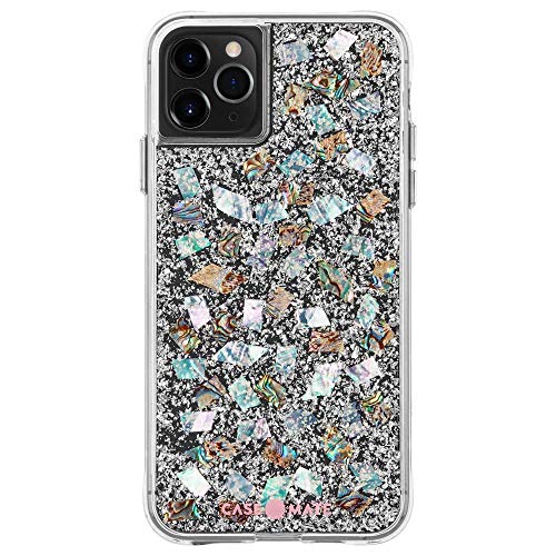Case-Mate - Karat - Case For Iphone 11 Pro Max - Real Mother Of Pearl & Silver Elements - 6.5 Inch - Mother Of Pearl