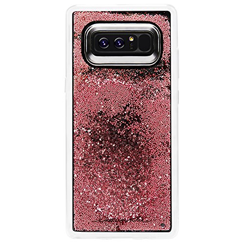 Case-Mate Note 8 Case - Waterfall - Rose Gold - Cascading Liquid Glitter - Military Drop Protection - Protective Design For Samsung Galaxy Note 8 - Rose Gold