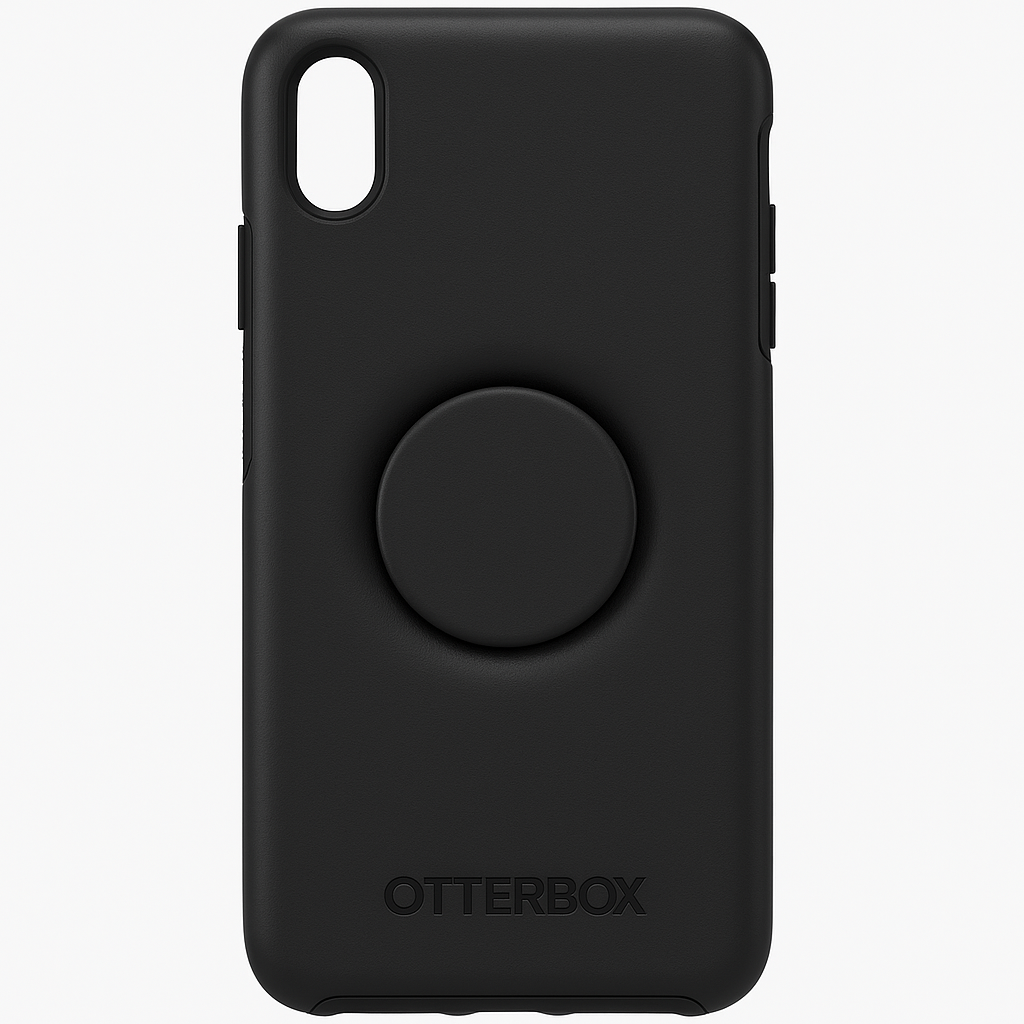Otter + Pop For Iphone Xs Max: Otterbox Symmetry Series Case With Popsockets Swappable Poptop - (Black With Aluminum Black)