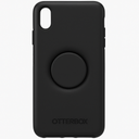 Otter + Pop For Iphone Xs Max: Otterbox Symmetry Series Case With Popsockets Swappable Poptop - (Black With Aluminum Black)