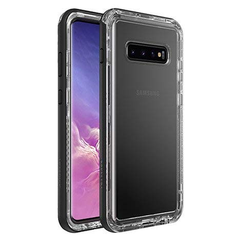 LIFEPROOF NEXT SERIES CLEAR AND SLIM DROPPROOF, DUSTPROOF, AND SNOWPROOF CASE FOR SAMSUNG GALAXY S10 - RETAIL PACKAGING - CLEAR BLACK CRYSTAL