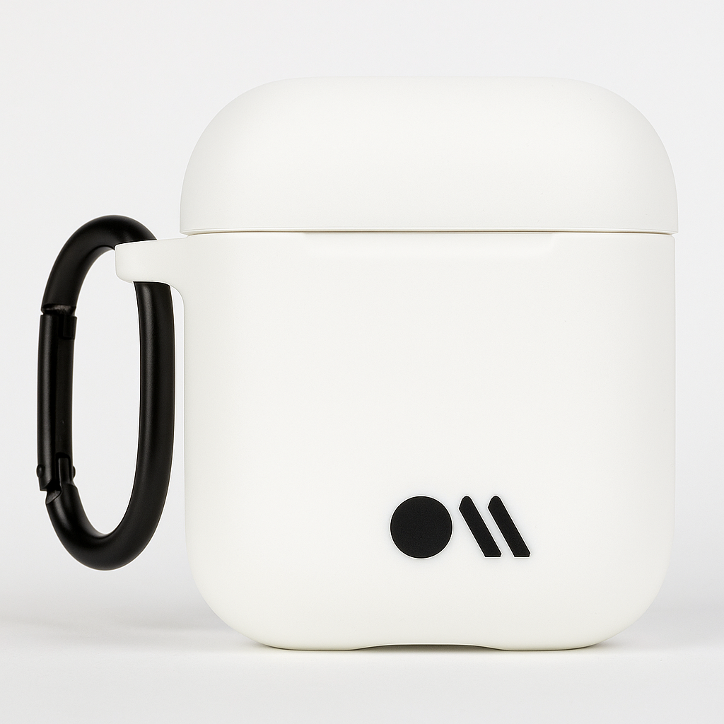 Case-Mate - Airpods Case - Hook Ups - Silicone - Compatible With Apple Airpods Series 1 & 2 - White