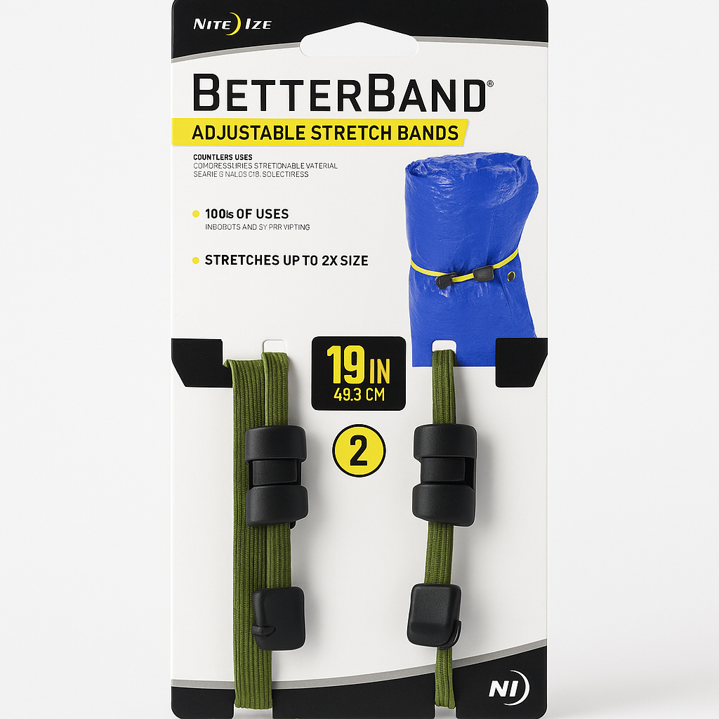 Nite Ize Betterband Adjustable Stretch Bands 19" - 2 Pack - Foliage