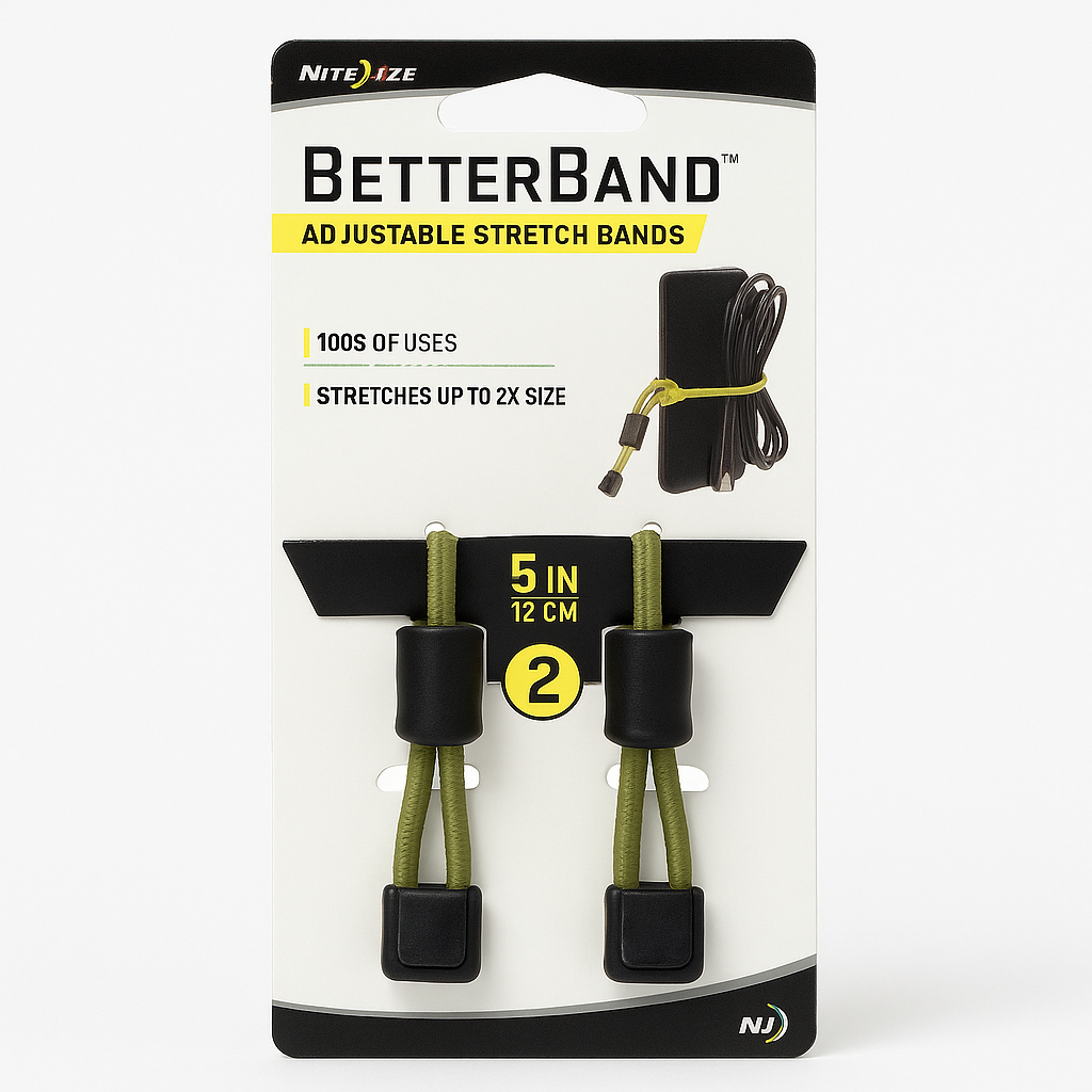 Nite Ize Betterband Adjustable Stretch Bands 5" - 2 Pack - Foliage