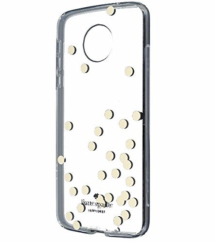 KATE SPADE NEW YORK FLEXIBLE HARDSHELL FOR MOTO Z DROID - CONFETTI DOT GOLD FOIL / CLEAR