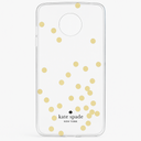 Kate Spade New York Flexible Hardshell For Moto Z Droid - Confetti Dot Gold Foil / Clear
