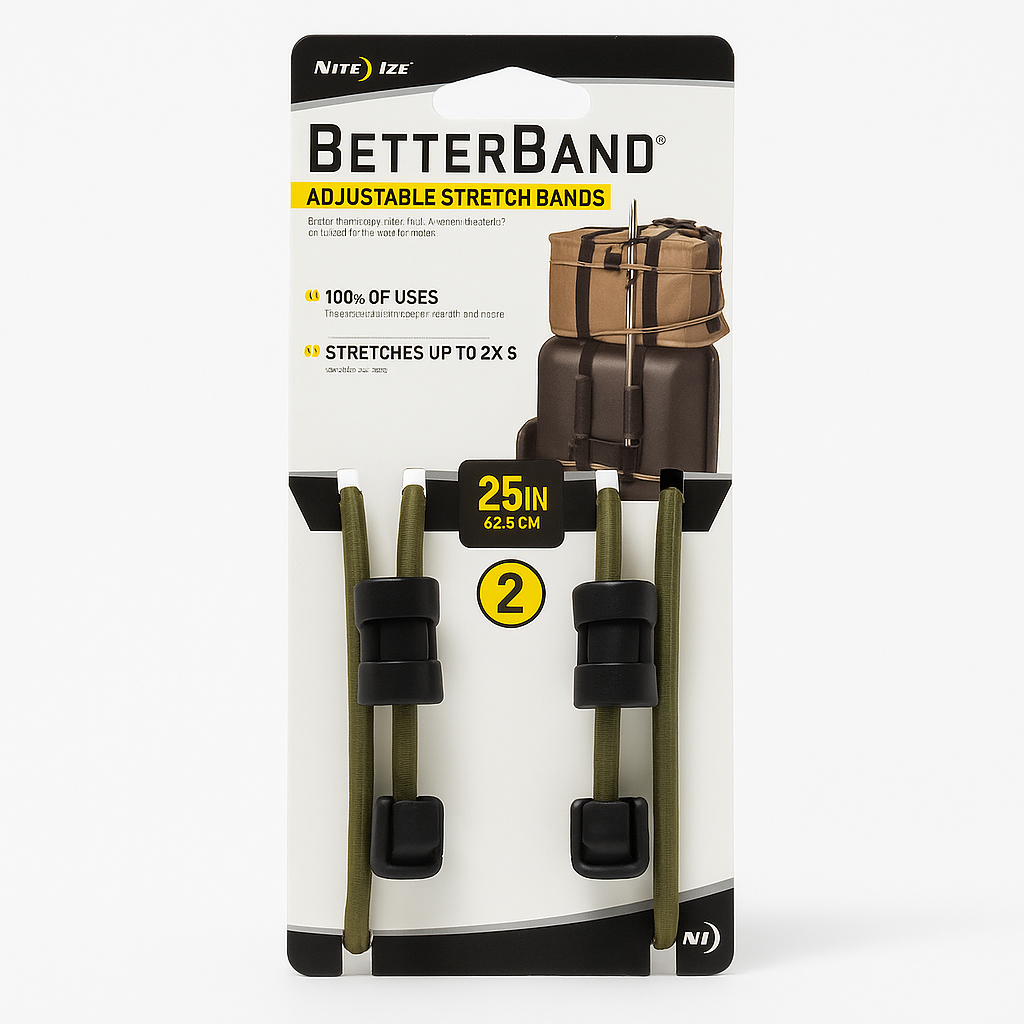 Nite Ize Betterband Adjustable Stretch Bands 25" - 2 Pack - Foliage